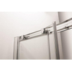 Cabine de douche Crosswater Kai 90x120x190cm quart rond avec 1 porte coulissante en verre de sécurité clair de 6mm aluminium argent. SW487342
