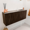 Mondiaz JOYA-DLUX 100cm toiletmeubel - kleur Walnut - Wastafel FAYE positie Rechts 1 kraangat kleur Oza. SW1424583