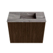 Mondiaz JOYA-DLUX Meuble de toilette 50cm - couleur Walnut - Lavabo FAYE position Droite Sans trou de robinet couleur Sombra SW1424701
