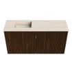 Mondiaz JOYA-DLUX Meuble de salle de bains 80cm - couleur Walnut - Vasque FAYE position Gauche 1 trou de robinet couleur Meli. SW1424394