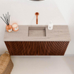 Mondiaz JOYA-DLUX 80cm toiletmeubel - kleur Ruby - Wastafel FAYE positie Midden Zonder kraangat kleur Saba. SW1425588
