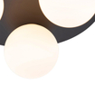 QAZQA Cederic plafonnier de salle de bains - 23x23x10,3cm - 3 lumières - rond - noir mat SW1187239