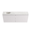 MONDIAZ TURE-DLUX meuble de toilette 120 cm Cale. EDEN lavabo Ostra position gauche. Avec 1 trou de robinet. SW1104776