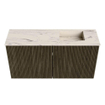 Mondiaz JOYA-DLUX 80cm meuble de toilette - couleur Shadow - Vasque FAYE position Droite Sans trou de robinet couleur Nata. SW1424965