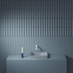 Clou Vale fontein 38 cm zonder kraangat rechts mat blauw keram SW809552