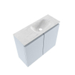 MONDIAZ TURE-DLUX Meuble WC 60 cm Clay. EDEN lavabo Opalo position droite. Avec 1 trou de robinet. SW1104251
