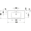 Duravit D-Neo lavabo 100.5x48x17cm 1 trou de robinet rectangulaire Céramique Blanc SW640538