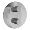 BRAUER Chrome Carving douche de pluie encastrée thermostatique - 3 voies - rond - set 94 - pomme de douche 30cm - bras mural courbé - douchette 3 jets - flexible de douche - barre de douche intégrée - chrome SW1159007