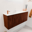 Mondiaz JOYA 101.6cm toiletmeubel - ronding rechts kleur Ruby - Wastafel FAYE positie Links 1 kraangat kleur Talc. SW1421822