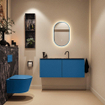 MONDIAZ TURE-DLUX Meuble toilette - 120cm - Jeans - EDEN - vasque Lava - position centrale - 1 trou de robinet SW1103827