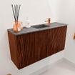 Mondiaz JOYA-DLUX 80cm meuble de salle de bains - couleur Ruby - Vasque FAYE position Milieu 1 trou de robinet couleur Sombra. SW1425660