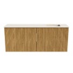 Mondiaz JOYA-DLUX 100cm toiletmeubel - kleur Oak - Wastafel FAYE positie Rechts Zonder kraangat kleur Meli. SW1423939