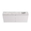 MONDIAZ TURE-DLUX Meuble toilette - 120cm - Cale - EDEN - vasque Glace - position droite - 1 trou de robinet SW1103284