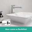 Hansgrohe vernis robinet de lavabo 181 highriser sans vidange chrome SW651601