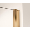 Fortifura Galeria inloopdouche - 80x200cm - mat glas - wandarm - Geborsteld koper PVD (Koper) SW876860