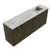 Mondiaz JOYA-DLUX 100cm meuble de toilette - couleur Shadow - Vasque FAYE position Droite Sans trou de robinet couleur Glace. SW1422791