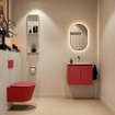 MONDIAZ TURE-DLUX Meuble toilette - 60cm - Fire - EDEN - vasque Opalo - position centrale - sans trou de robinet SW1104284