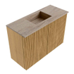 Mondiaz JOYA-DLUX 60cm meuble de salle de bains WC - couleur Oak - Vasque FAYE position Milieu Sans trou de robinet couleur Saba. SW1424155