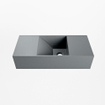 Mondiaz TYNE Fontaine - 50x23x12cm - lavabo Droit - sans trous de robinet - solid surface - Plata SW1026167