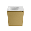 MONDIAZ TURE-DLUX Meuble de toilettes 40 cm Oro. EDEN vasque Opalo position gauche. Avec 1 trou de robinet. SW1104449