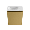 MONDIAZ TURE-DLUX Meuble toilette - 40cm - Oro - EDEN - vasque Opalo - position gauche - 1 trou de robinet SW1104449