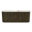 Mondiaz JOYA-DLUX Meuble de salle de bains 103.2cm - arrondi gauche et droite couleur Shadow - Vasque FAYE position Milieu 1 trou de robinet couleur Frappe. SW1422727
