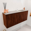 Mondiaz JOYA-DLUX 90cm toiletmeubel - kleur Ruby - Wastafel FAYE positie Rechts 1 kraangat kleur Glace. SW1423550