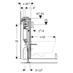 Geberit GIS module WC suspendu H90 L60-95cm Omega réservoir encastré 12cm SW1211470