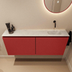 MONDIAZ TURE-DLUX meuble de toilettes 120 cm Fire. Lavabo EDEN Opalo position droite. Sans trou de robinet. SW1104348