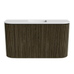Mondiaz JOYA 73.2cm toiletmeubel - ronding links en rechts kleur Shadow - Wastafel FAYE positie Midden Zonder kraangat kleur Talc. SW1421567