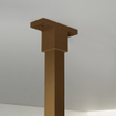 FortiFura Galeria inloopdouche - 100x200cm - mat glas - plafondarm - geborsteld koper SW957342