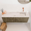 Mondiaz JOYA-DLUX 100cm toiletmeubel - kleur Dusk - Wastafel FAYE positie Rechts Zonder kraangat kleur Nata. SW1425916