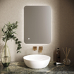 Hotbath Gal Miroir - 70x50cm - avec éclairage indirect - chauffe miroir - IP44 - DESTOCKAGE OUT10693