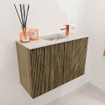Mondiaz JOYA-DLUX 60cm meuble de toilette - couleur Dusk - Vasque FAYE position Milieu 1 trou de robinet couleur Nata. SW1425883