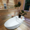 MONDIAZ FLOAT Baignoire autoportante - 170x80cm - Clay SW491515