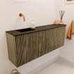 Mondiaz JOYA 111.6cm meuble de salle de bains - arrondi droit couleur Dusk - Vasque FAYE position Gauche Sans trou de robinet couleur Urban SW1421741