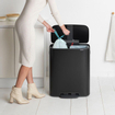 Brabantia Bo Touch Bin Poubelle 2x30L Noir mat SW439184