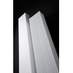 Vasco Beams Mono radiateur sèche-serviettes design aluminium vertical 2000x150mm 734W - raccordement 0066 blanc structuré (S600) SW237052