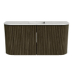 Mondiaz JOYA-DLUX Meuble de toilette 83.2cm - arrondi gauche et droite couleur Shadow - Vasque FAYE position Milieu Sans trou de robinet couleur Opalo SW1422960