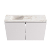 MONDIAZ TURE-DLUX Meuble WC 80cm Cale. EDEN lavabo Frappe position gauche. Avec 1 trou de robinet. SW1102658