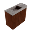 Mondiaz JOYA-DLUX Meuble de salle de bains 51,6cm - arrondi droit couleur Ruby - Vasque FAYE position Gauche 1 trou de robinet couleur Oza SW1425529