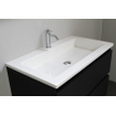 Basic Bella Meuble salle de bains avec lavabo acrylique Blanc 80x55x46cm 1 trou de robinet SW491719