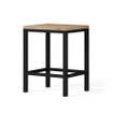 Looox Wood collection tabouret 35x30x45 avec cadre noir mat chêne SW73172