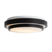 QAZQA Walden Plafonnier - 2 lampes - IP44 - Rond - Noir SW1470016