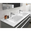 Villeroy & Boch venticello Lavabos pour meuble double 130x50cm avec 2x1 trou pour robinetterie (avec possibilité 2x3 trous pour robinetterie) et trop plein blanc 1025100