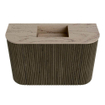 Mondiaz JOYA-DLUX 63.2cm toiletmeubel - ronding links en rechts kleur Shadow - Wastafel FAYE positie Midden Zonder kraangat kleur Arena. SW1424844