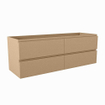 Mondiaz HAY wastafelonderkast - 140x45x50cm - 4 lades - uitsparing links en rechts - softclose - Oro SW1016035