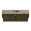 Mondiaz JOYA-DLUX 100cm meuble de salle de bains - couleur Shadow - Vasque FAYE position Milieu Sans trou de robinet couleur Arena. SW1424811