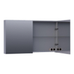 BRAUER Impress armoire de toilette - 120x70x15cm - sans éclairage - 2 portes miroir double face - gris mat SW393069