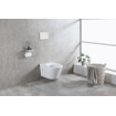 Wiesbaden Vesta WC suspendu rimless avec robinet de bidet eau froide brillant blanc SW1247947